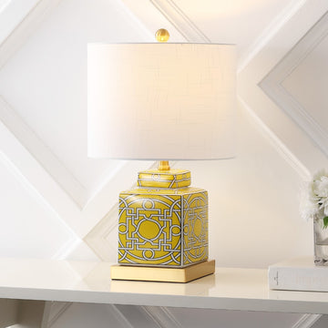 Catherine 22" Ceramic/Metal Ginger Jar LED Table Lamp - JONATHAN Y
